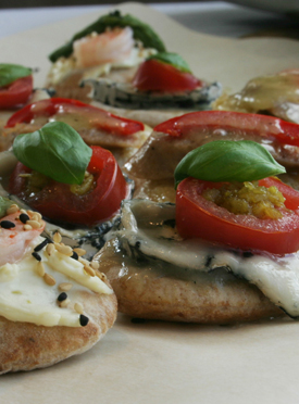 Trio de mini-pizzas pour amateur d'ail - Recette -  Le Petit Mas